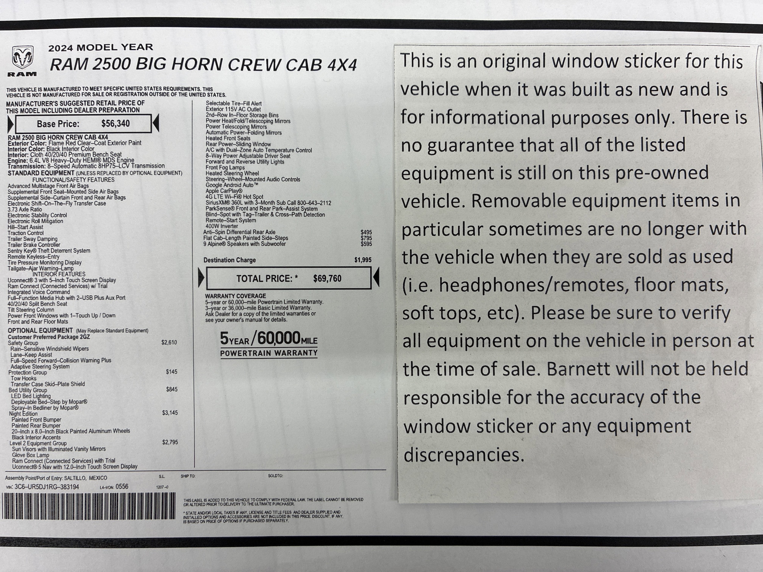 ram ram 2500 pickup 2024 3C6UR5DJ1RG383194 image ram ram 2500 pickup 2024 3C6UR5DJ1RG383194 image